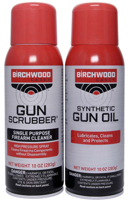 Birchwood Casey 33302 Gun Scrubber & Synthetic Gun Oil Combo Pack 10 oz. Aerosol Can 2 Pack TSW|29413