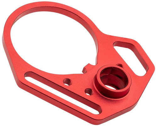 Strike Industries ARULMFEP&ACNRED QD End Plate QD End Plate with Hook Attachments & Anti-Rotation Castle Nut, Red Finish TSW|144011