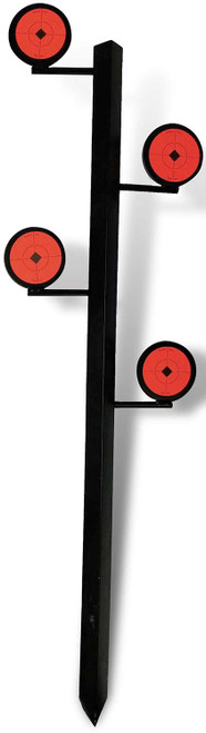 Birchwood Casey 47424 World of Targets Dueling Tree Rimfire Pistol/Rifle Black/Orange Steel Circle Standing TSW|109531