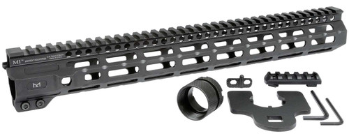 MIDWEST INDUSTRIES INC MICRM15 M-Series AR-15 6061 Aluminum Black Hard Coat Anodized 15" TSW|110713