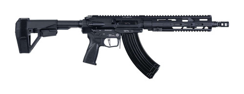 Grand Power 197892033039 ARAQ-S 7.62x39mm 20+1 11" Black, Receiver w/Picatinny Rail, M-LOK Handguard, Black Polymer SB Tactical SBA5 Brace, Black Pistol Grip, Right Hand TSW|201508