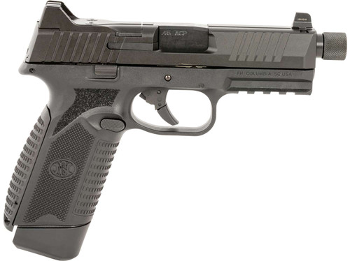 FN 66101385 545 Tactical 45 ACP 10+1 4.71" Black Target Crown/Threaded Steel Barrel, Black Optic Cut/Serrated Steel Slide & Polymer Frame w/Picatinny Rail, Ambidextrous TSW|151361