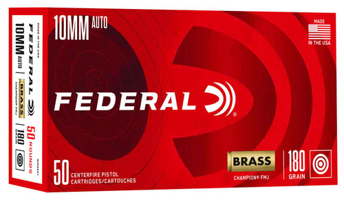 Federal WM5221 Champion Training 10mmAuto 180gr Full Metal Jacket 50 Per Box/20 Case TSW|149265