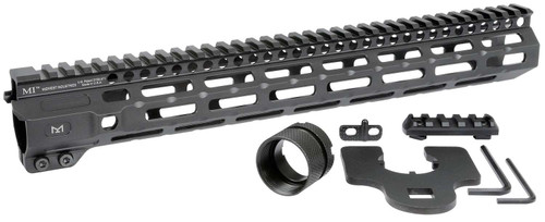 MIDWEST INDUSTRIES INC MICRM14 M-Series AR-15 6061 Aluminum Black Hard Coat Anodized 14" TSW|110712