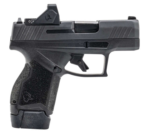 Taurus 1-GX4MP931-10RD GX4 w/Optic Micro-Compact 9mm Luger 10+1 3.06" Satin Black DLC Barrel, Black Gas Nitride Alloy Steel Serrated w/Optic Slide, Black Stainless Steel Frame, Textured Grip, Viridian TSW|194214