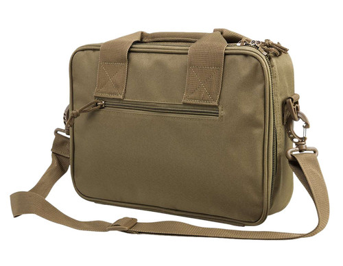 NcStar CPDX2971T VISM Double Pistol Range Bag w/ Mag Pouches Loop Fasteners Zippers Padding & Tan Finish TSW|109683