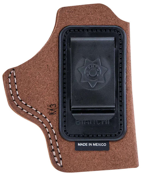 Bianchi 18026 6C IWB Tan Leather Belt Clip Compatible w/Glock 19/23/26/27/36 Right Hand TSW|34650