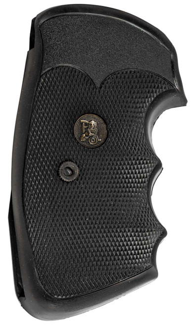Pachmayr 02529 Gripper Professional Grip Checkered Black Rubber with Finger Grooves for Colt Python, Trooper TSW|73242
