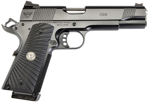 Wilson Combat CQBFS9 1911 CQB Full Size Frame 9mm Luger 10+1 5" Match Grade Barrel, Black Serrated Carbon Steel Slide, Black Armor-Tuff Carbon Steel Frame w/Beavertail, Black G10 Starburst Grip TSW|141963