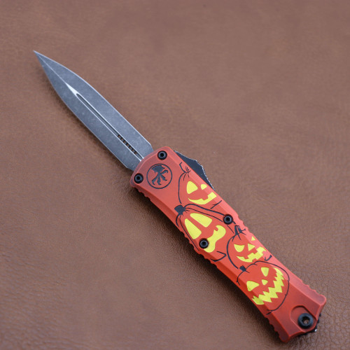 Microtech Hera® II Mini Double Edge Signature Series Jack-O'-Lantern Std 1702M-1HWJLS 1702M-1HWJLS.