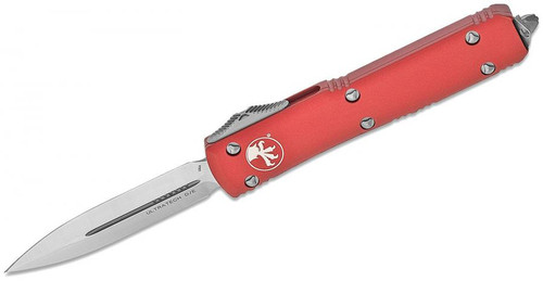 Microtech Ultratech Double Edge Satin Blade Red Handle 122-4RD 122-4RD.