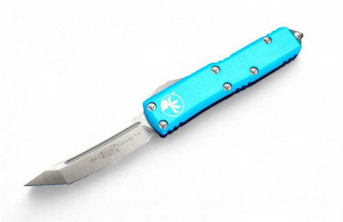 Microtech UTX-85 Tanto Satin Standard Turquoise Handle 233-4TQ 233-4TQ.
