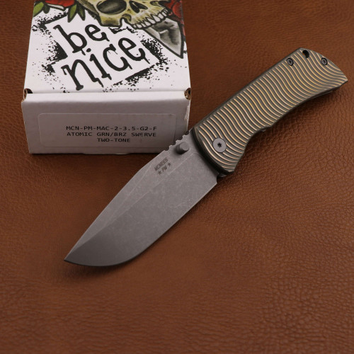 McNees Knives MAC 2 3.5- Green Bronze Swerve