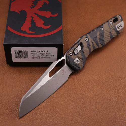 Microtech MSI Tri-Grip Polymer Tiger Camo Apocalyptic Standard 210T-10APPMTRC 210T-10APPMTRC.
