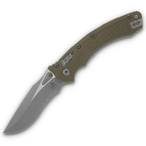 Microtech Amphibian RAM-LOK Frag G-10 OD Green Apocalyptic Partial Serrated 137RL-11APFRGTOD 137RL-11APFRGTOD.