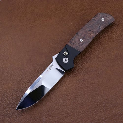 ProTech Terzuola ATCF Auto - Black handle Maple Burl inlays 2024 ATCF Custom 004 2024-ATCF-Custom-004.