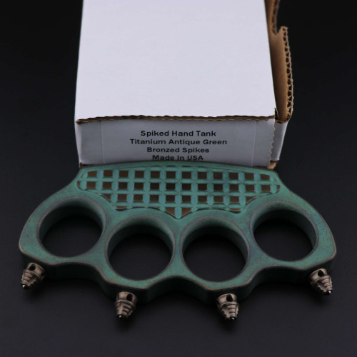 Microtech Hand Tank Antique Green Bronze Spikes 430-AGBZSPK-MCK 430-AGBZSPK-MCK