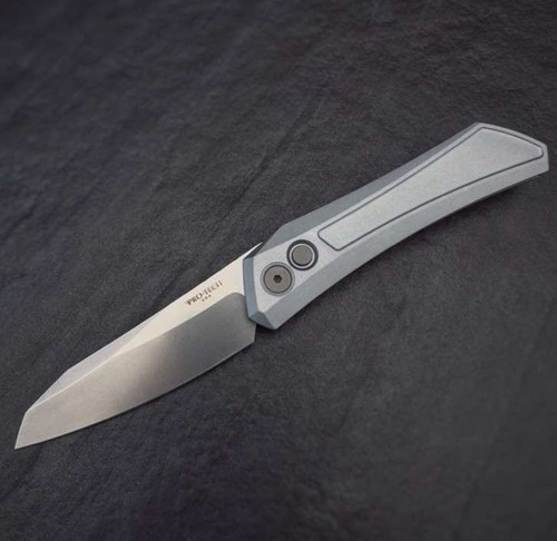 ProTech Oligarch Auto Solid Grey Handle Stonewash Magnacut blade DS101-Grey DS101-Grey.