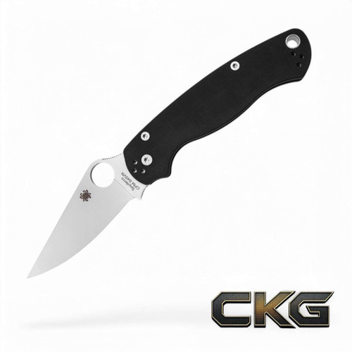 Spyderco Para Military 2 G-10 Black Ã¢â‚¬â€ PlainEdge C81GP2.