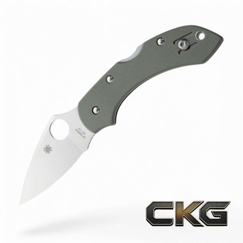 Spyderco Dragonfly Knife Foliage Green G-10 Plain Edge C28GPFG.
