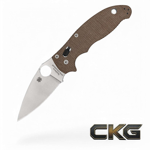 Spyderco Manix 2 Brown Canvas Micarta CPM CRU-WEAR C101MPCW2.