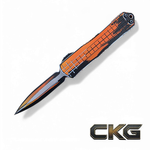 HERETIC KNIVES MANTICORE E DOUBLE EDGE CEL SHADE ORANGE H028F-CS-OR