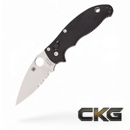 SPYDERCO MANIX 2 BLACK G-10 COMBINATIONEDGE C101GPS2