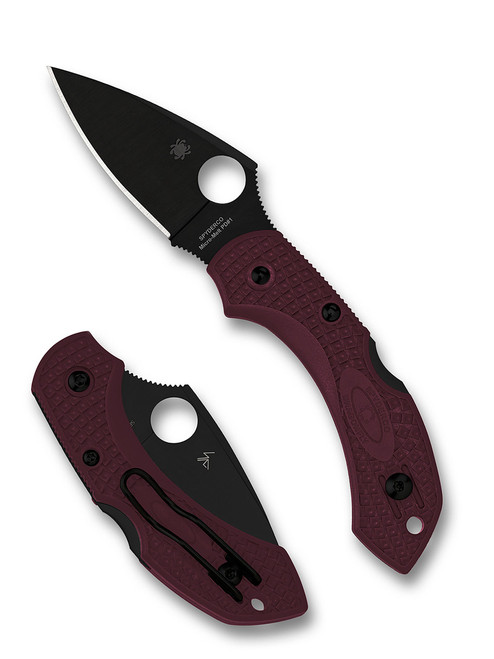 Spyderco Dragonfly 2 Burgundy Lightweight CTS-PD#1 Black Blade SPRINT
