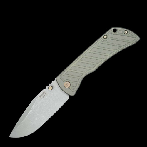 MCNEES KNIVES MAC 2 3.5" SPEAR POINT FASTBACK GREEN / BRONZE SIMS1T2186