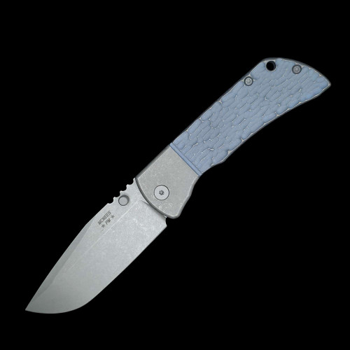 McNees Knives Mac 2 3.5" Drop Point Jigged Blue Bronze SIMS1T2202