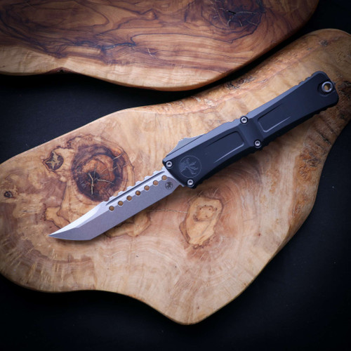 MICROTECH COMBAT TROODON GEN III HELLHOUND STONEWASH STANDARD BLACK 1219-10S