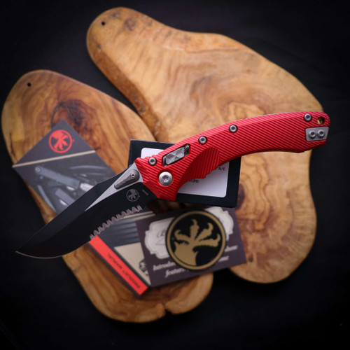 MICROTECH AMPHIBIAN RAM-LOK S/E BLACK PART SERRATE FLUTED ALUMINUM RED 137RL-2FLRD