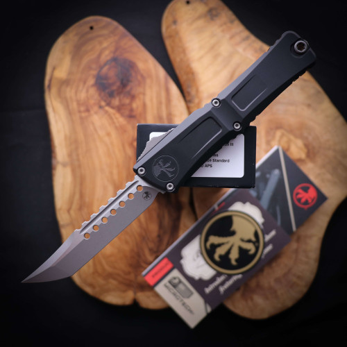 Microtech Combat Troodon Gen III Hellhound Apocalyptic Standard Black Signature Series 1219-10APS