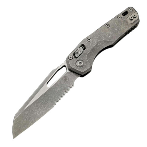 Microtech MSI Ram-Lok Partial Serrated Marfione Select Apocalyptic Frag Titanium 210-11APMS1