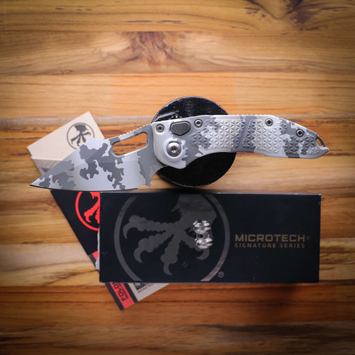 Microtech Stitch Auto Signature Series Arctic Camo 169-1ACS-U