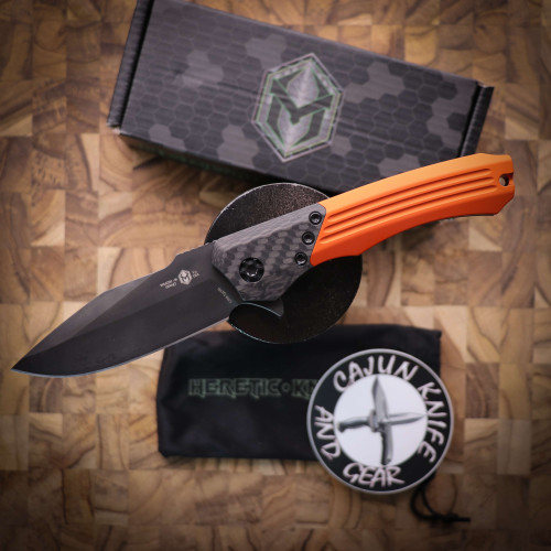 Heretic Knives Wraith Manual V2 Orange DLC Blade H001-6A-ORG-U Heretic Knives Wraith Manual V2 Orange DLC Blade H001-6A-ORG-U