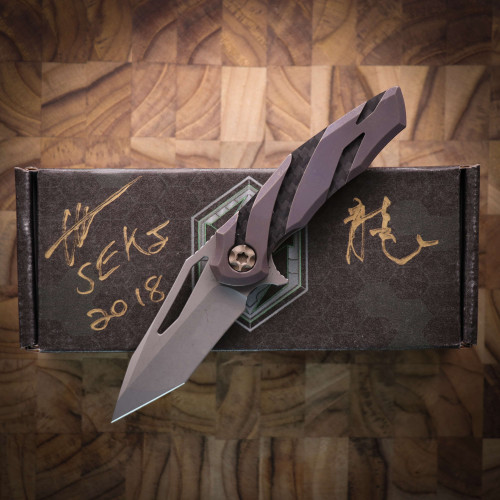 Heretic Knives Tenshi Dew Hara Prototype Purple Titanum Carbon Fiber H036-2A-P-U Heretic Knives Tenshi Dew Hara Prototype Purple Titanum Carbon Fiber H036-2A-P-U