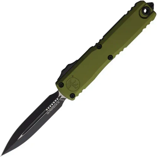 MICROTECH KNIVES ULTRATECH GEN IV DOUBLE EDGE BLACK STANDARD OD GREEN 11224-1OD