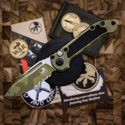 Microtech Knives L.U.D.T.® S/E Gen III Signature Series Bazooka Camo Partial Serrated 1135-2BOCS-Z4