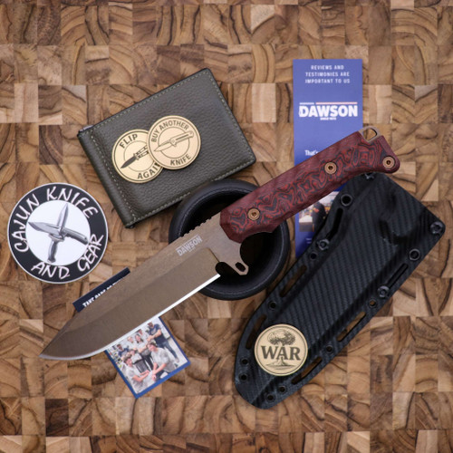 Dawson Knives Valor Arizona Copper Red & Black G-10 DKV44