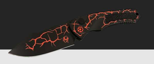 HERETIC KNIVES PARIAH AUTO SINGLE EDGE MAGMA UV ORANGE H048-MAG-OR