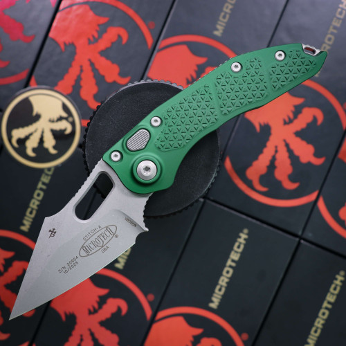 Microtech STITCH S/E Apocalyptic Standard Emerald Green 169-10APEG