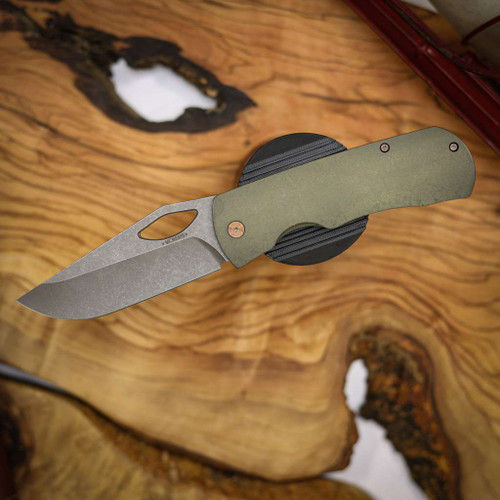 MCNEES KNIVES DIXON GREEN/ BRONZE SATIN HARDWARE SIMS1T1638