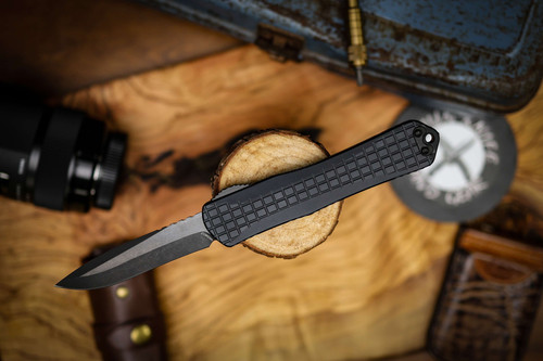 Heretic Knives Manticore X Recurve DLC, Black Grenade Grip H033F-6A-T