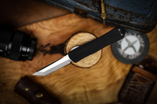 HERETIC KNIVES MANTICORE E TANTO STONEWASH BLADE BLACK CHASSIS H027F-2A