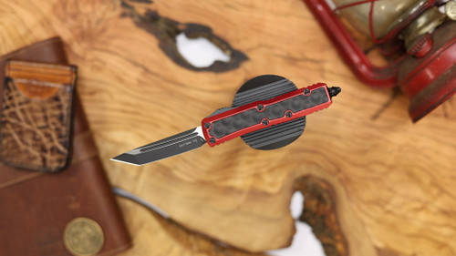 MICROTECH DAYTONA TANTO SIGNATURE SERIES RED STANDARD BUBBLE INLAY 127-1RDBIS 01