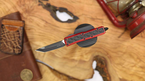 MICROTECH DAYTONA TANTO SIGNATURE SERIES RED STANDARD BUBBLE INLAY 127-1RDBIS 127-1 RDBIS