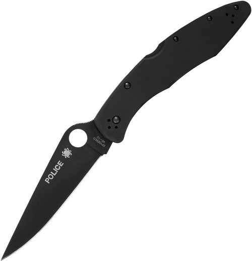 Spyderco Police Model™ Black Stainless Black Blade 01 C07BKP