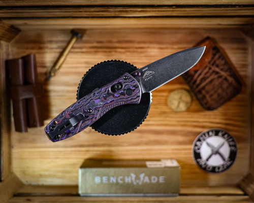 Benchmade Mini-Barrage Gold Class Purple Haze Assisted Opening 585BK-251-U