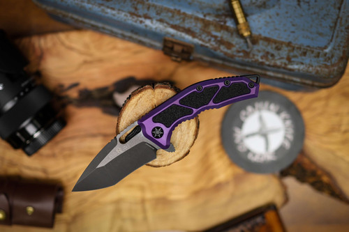 Heretic Knives Medusa Manual Recurve DLC Standard PURPLE Chassis with tactical hardware H010-6A-PU